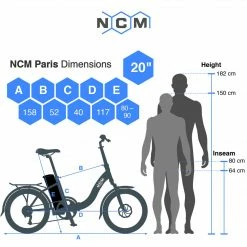 Folding And Compact Ebikes NCM PARIS FOLDING EBIKE
