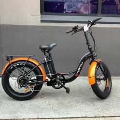 Folding And Compact Ebikes EARTH ANT EBIKE 4 INCH FAT TYRE E-BIKE 2021 SEMI FOLDING