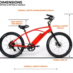 Ampd Brothers RIPTIDE ELECTRIC BEACH CRUISER BIKE